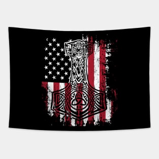 Thors Hammer Viking American Mjolnir Norse Pagan Tapestry