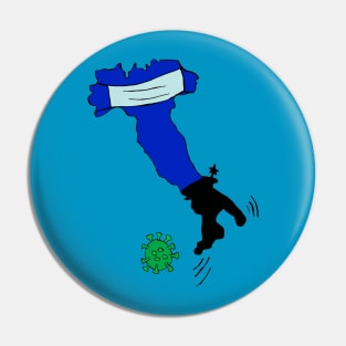 Kick Coronavirus Pin