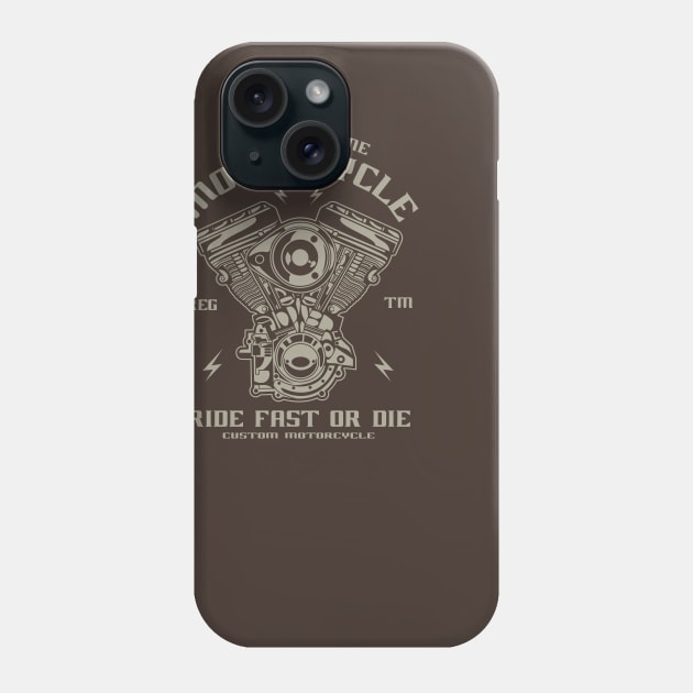 Custom engine motorcycle Phone Case by royaltee