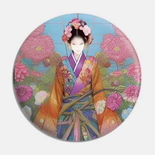 Cool Japanese Geisha - JG0102 - Anime Kimono Pin