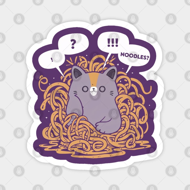 Pondering Pasta Thoughts, Thinnknoodles Magnet by SimpliPrinter