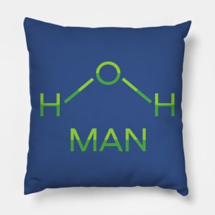 H2O Man Aqua Man Water Man Science Geek Pillow