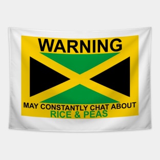 Warning May Constantly Chat About Jamaican Rice and Peas Tapestry