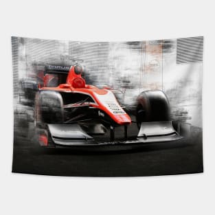 formula one - pencil, original Tapestry