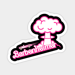 Barbenheimer Barbie Oppenheimer fanmade fun Magnet