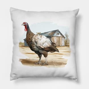 Farm Turkey Pillow