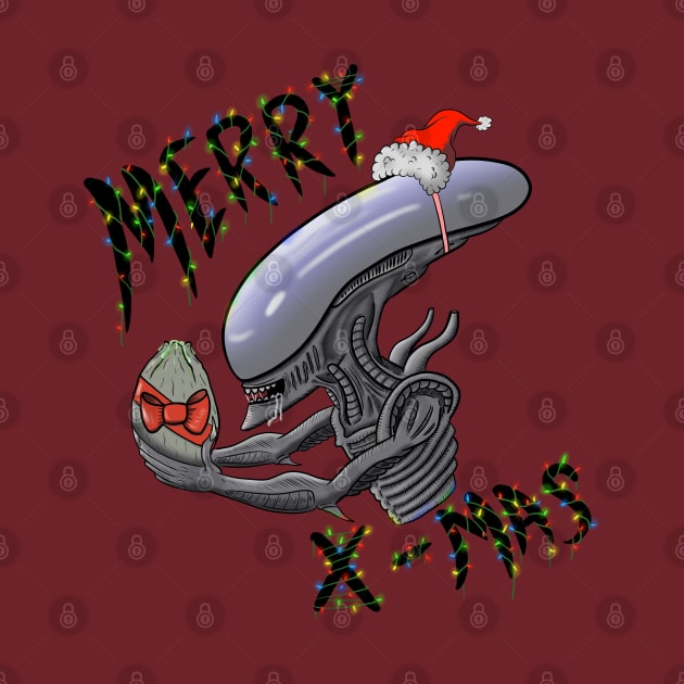 Merry Xenomorphmas by Sbooky