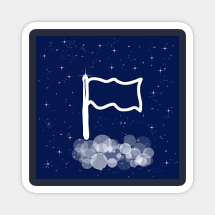 Flag, victory, winner, technology, light, universe, cosmos, galaxy, shine, concept Magnet