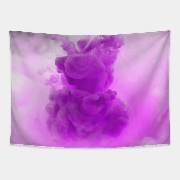 Purple Abstract Smoke Tapestry by NewburyBoutique