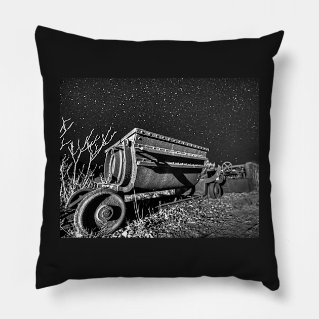 Jerome AZ Mine Cart Jerome Arizona Pillow by WayneOxfordPh