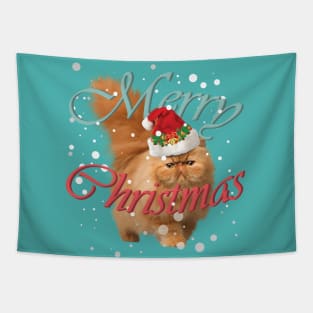 Cat - Merry Christmas Tapestry