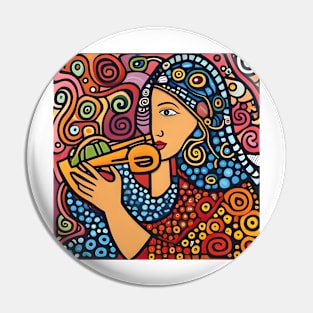 Jazz Musician playing a trumpet Pin