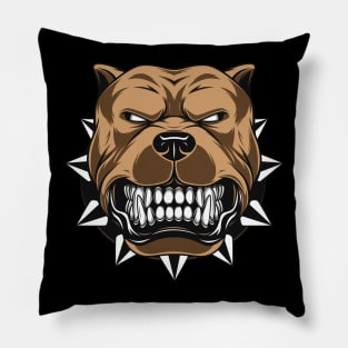 Mad Dog Bull Dog Face T-shirt Mask Design Pillow