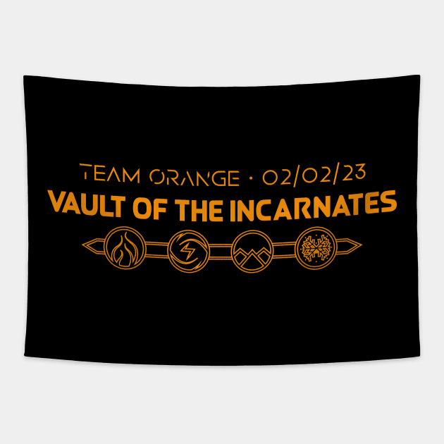 Team Orange - Vault of the Incarnates - AOTC T-Shirt Tapestry by Ex Inferno