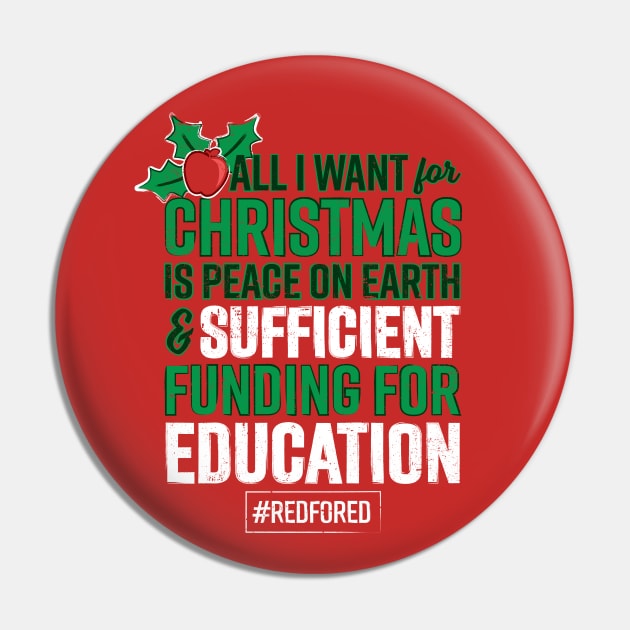 Teacher Christmas Red For Ed Pin by mindeverykind