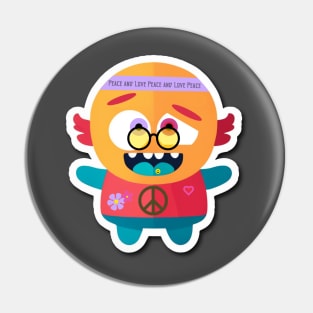 Peace and love hippie Pin