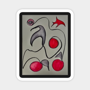 Apples and Lines Magnet