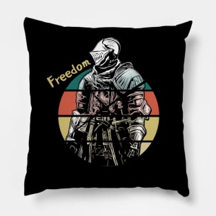 Cool Retro Knight: Freedom Pillow