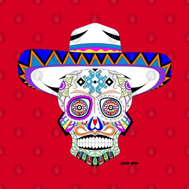 calavera cowboy, mariachi ecopop by jorge_lebeau