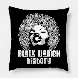 Black women history month pride black power culture white bc Pillow