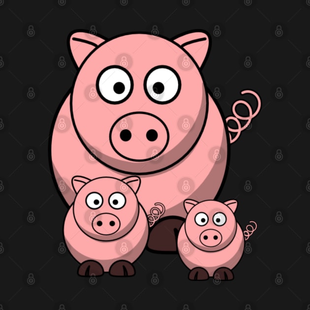 Mamma and Baby Pigs 4 by longford