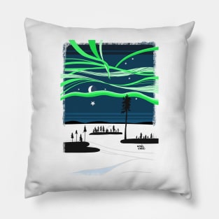 Northern lights abstract art Pillow