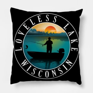 Loveless Lake Wisconsin Fishing Pillow