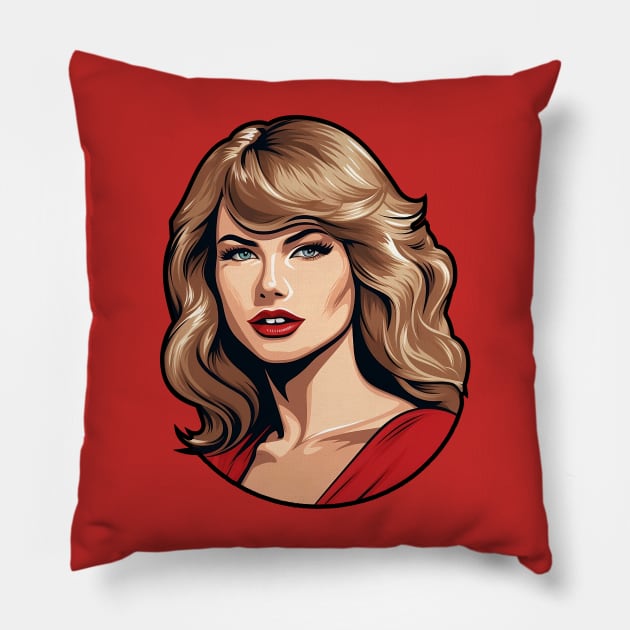 Taylor Swift Art Pillow by tysonstreet