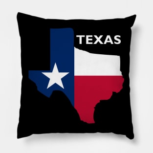 Texas Map Flag Pillow