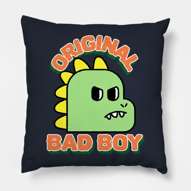 Original Bad Boy Cute Dino Pillow by TV Dinners