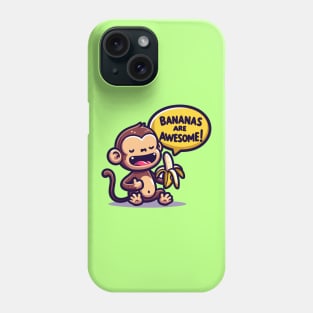 Bananas Are Awesome: Joyful Monkey Phone Case