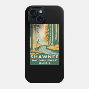 Shawnee National Forest Retro Travel Poster Phone Case