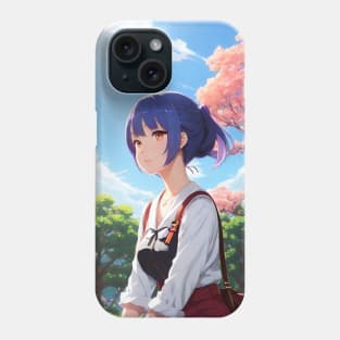 Anime Girl With Blue Hair 01 Phone Case