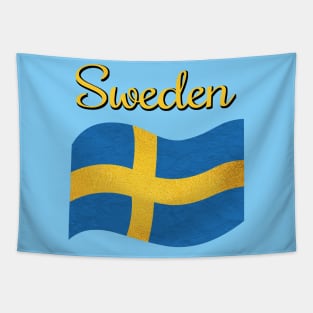 The flag of Sweden Sverige Tapestry