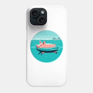 Swimming Pig of the Bahamas Floating in the Sea | Piglet | Travel | Animal | Cruise | Vacation | Beach | Sumer | Cute Phone Case