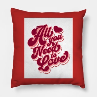 All You Need is Love - Retro Valentines Day Pillow