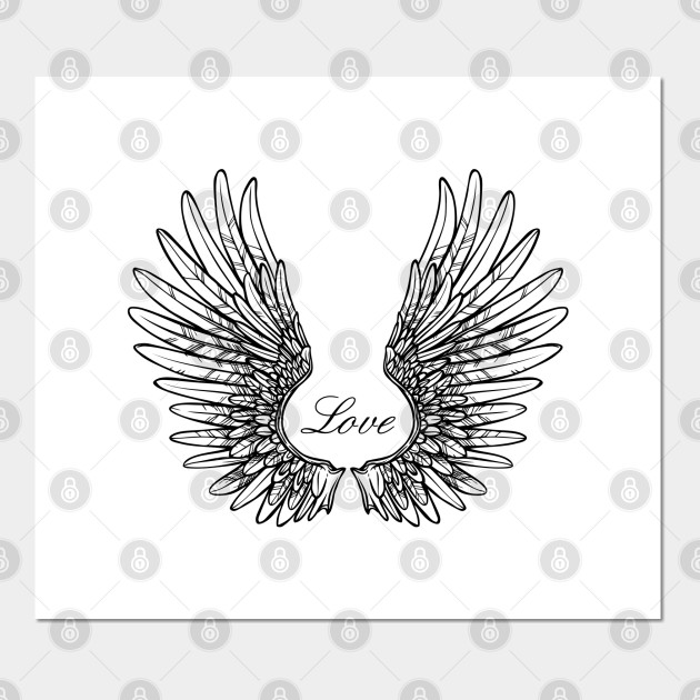 Love Angel Wings Angel Wings Posters And Art Prints Teepublic Uk