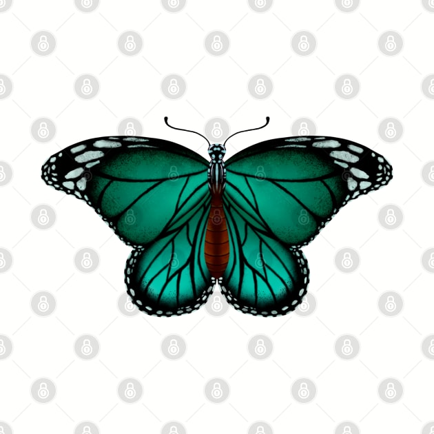 Teal Butterfly by LeighsDesigns