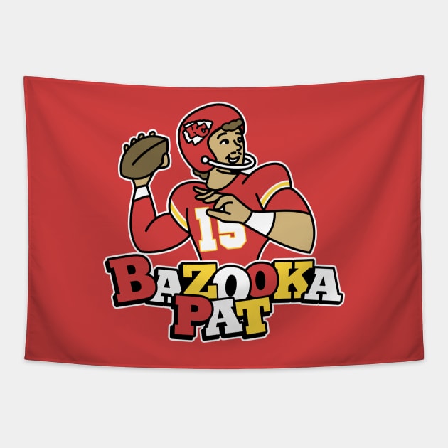 Bazooka Pat Patrick Mahomes Tapestry by Carl Cordes