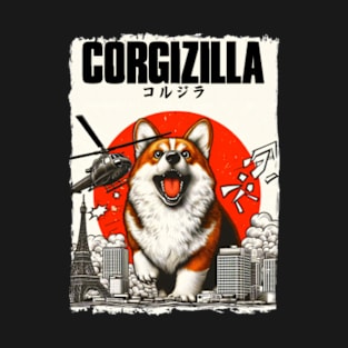 Funny Dog CorgiZilla T-Shirt