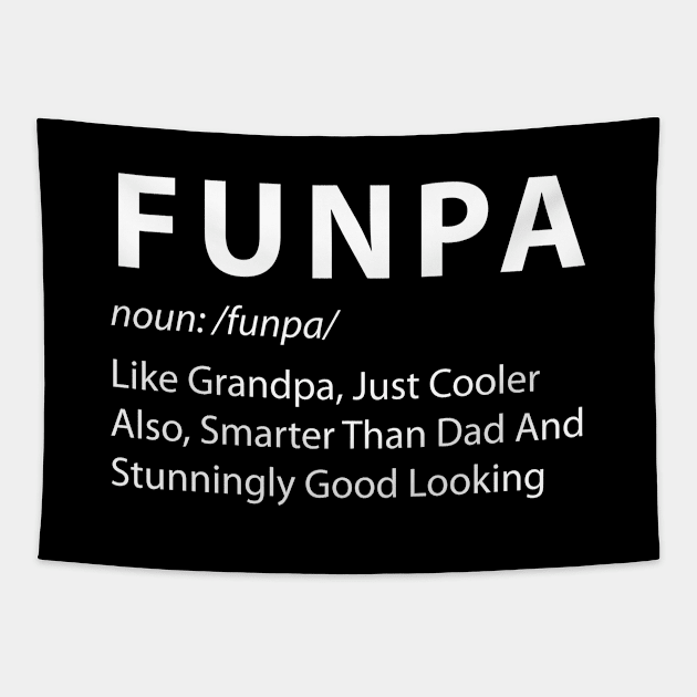 Funny Papa Funpa Description Quote Tapestry by stonefruit