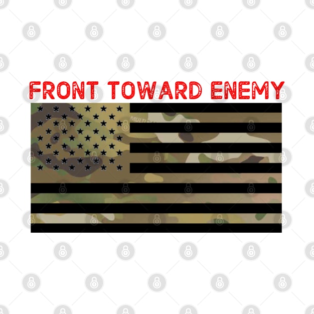 Front Toward Enemy USA Flag by Cataraga