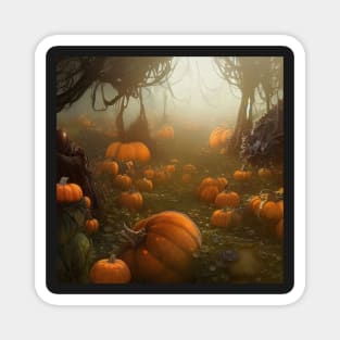 Sinister Halloween Pumpkin Patch Magnet