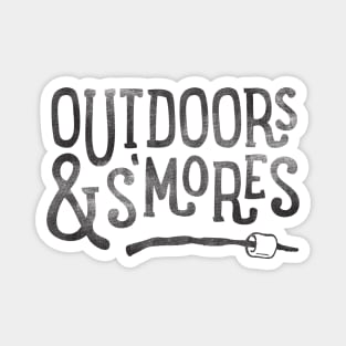 Outdoors and S'mores Magnet