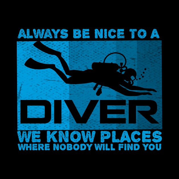 Scuba Diving - Boat Dive - Funny Vintage Scuba Diver by MoodPalace