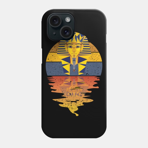 vintage Pharaoh reflected on lights of moon Phone Case by mutarek