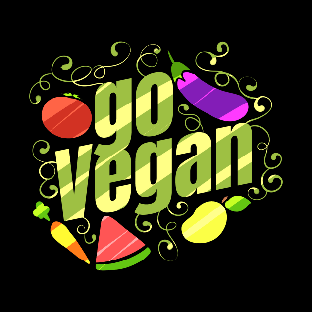 Watermelon, Eggplant, Carrot, Tomato And Pear - Go Vegan by SinBle