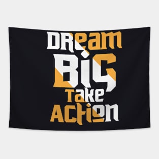 Dream Big Take Action Motivation Tapestry