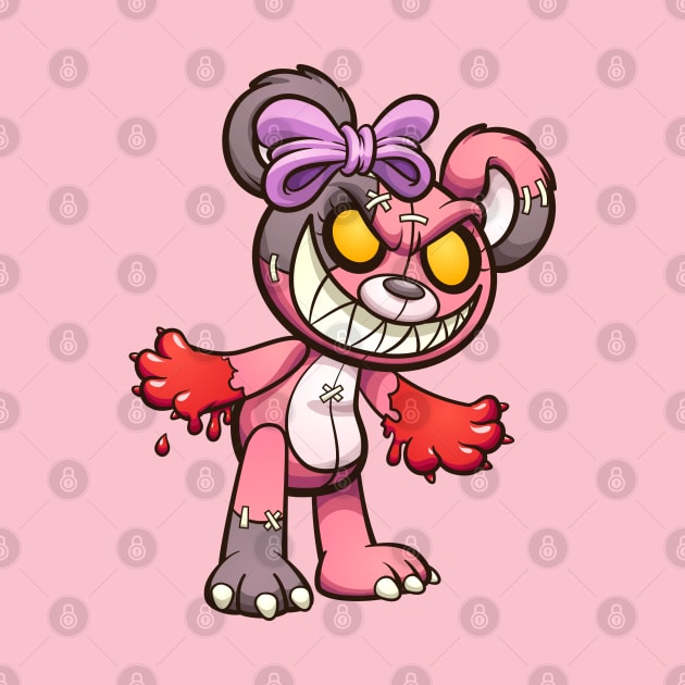 Scary teddy bear by memoangeles