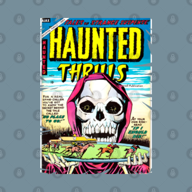 Discover Vintage Horror Comic Cover Haunted Thrills - Vintage Comic Book Cover - T-Shirt